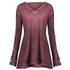 ZAFUL Women Plus Size Hoodies V Neck Long Sleeve Pullover Sweatshirt Outwear Tops Blouse - Outerwear - $13.99 