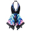 ZAFUL Women Plus Size Swimsuit Butterfly Print Tankini Set Ruffle Trim Top and Brief Swimwear - Kostiumy kąpielowe - $13.99  ~ 12.02€