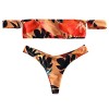 ZAFUL Women Sexy Floral Off Shoulder Bikini Sets Two Piece Swimwear Bandeau Bathing Suits - Купальные костюмы - $9.99  ~ 8.58€