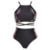 ZAFUL Women Sexy Swimwear Bandage Double-Sided Bikini Set Floral Print Push-up Bathing Suit Swimsuit - 水着 - $6.99  ~ ¥787