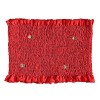 ZAFUL Women Smocked Bandeau Tube Crop Tops Strapless Plaid Embroidered Patch Tank Top - Koszule - krótkie - $9.99  ~ 8.58€