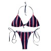 ZAFUL Women Swimsuit Striped Halter String Bikini Set Padded 2 Bikinis Bathing Suit Beachwear - Swimsuit - $7.99 