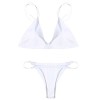 ZAFUL Women's 2 Pcs Bikini Triangle Top Brazilian Bottom Swimwear Swim Suit - Swimsuit - $20.99 