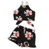 ZAFUL Women's 2 Piece Outfits Floral Sleeveless Crop Cami Top and Shorts Set - 水着 - $15.99  ~ ¥1,800