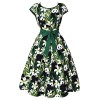 ZAFUL Womens 50s Vintage Round Neck Sleeveless Panda Print Dress Retro Party Tea Swing Dress - Dresses - $42.99 