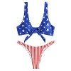 ZAFUL Women's American Flag USA Strappy Bikini Sets Swimwear Bathing Suits - Swimsuit - $16.49 