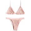 ZAFUL Women's Bralette Smocked Ruffles Bikini Set - Swimsuit - $25.99 