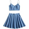 ZAFUL Women's Crop Top Skirt Set 2 Piece Outfit Sleeveless High Waist Beach Party Dresses - Gonne - $21.99  ~ 18.89€
