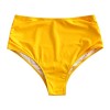ZAFUL Women's Leaf Print Lace Up Ruched High Waisted Tankini Set Swimsuit (O-Bright Yellow, S) - Kostiumy kąpielowe - $7.99  ~ 6.86€