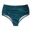 ZAFUL Women's Leaf Print Lace Up Ruched High Waisted Tankini Set Swimsuit (O-Greenish Blue, XL) - Costume da bagno - $7.99  ~ 6.86€