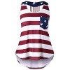 ZAFUL Women's Plus Size American Flag Print Vest Sleeveless Round Neck Tank Tops Blouse - Dresses - $10.99 