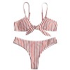 ZAFUL Women's Sexy Bikini Set Tie Knot Front Thong 2 Pieces Swimsuit Beach Swimwear Bathing Suit - Kostiumy kąpielowe - $16.99  ~ 14.59€