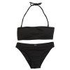 ZAFUL Women's Strappy Bandeau High Cut Two Piece Bikini Swimwear Bathing Suits - Swimsuit - $9.99  ~ £7.59