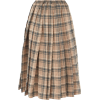 ZANINI Plaid pleated linen skirt - 裙子 - 