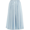 ZANINI Reversible pleated & striped silk - Skirts - 