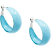 ZENZII TRENDY HOOP EARRINGS-AQU - Earrings - $18.00 