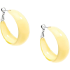 ZENZII TRENDY HOOP EARRINGS-CRM - Earrings - $18.00  ~ £13.68
