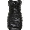 ZEYNEP ARÇAY Gathered leather minidress - sukienki - 