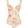 ZIMMERMAN Corsair ruffled floral-print  - Swimsuit - $425.00 