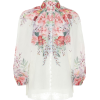 ZIMMERMANN Bellitude floral ramie blouse - Koszule - długie - 