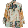 ZIMMERMANN Wavelength Floral Silk Blouse - Koszule - długie - 