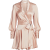 ZIMMERMANN pink blush satin mini dress - sukienki - 