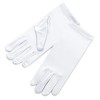 ZaZa Bridal Girl's Fancy Stretch Satin Dress Gloves Wrist Length 2BL - グローブ - $8.99  ~ ¥1,012