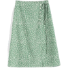 Zaful Tiny Floral Buttoned Wrap Skirt - Suknje - 
