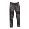 Zara Faux Leather Biker Pants - Dokolenice - 