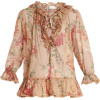 Zimmermann floral ruffle blouse - 長袖Tシャツ - 