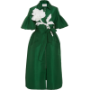 Zip Front Embroidered Dress - Haljine - 