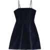 Zipper Corduroy Mini Dress - Dresses - 