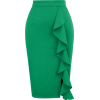 Юбка зеленая с воланом - 裙子 - 