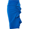 Юбка синяя с воланом - スカート - 