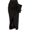Юбка черная длинная с драпировкой - 裙子 - 