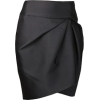 Юбка черная короткая с драпировкой - Skirts - 