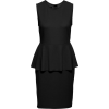 Платье с баской черный - sukienki - 