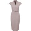 Платье классика с ремешком серый - sukienki - 