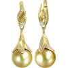Серьги Оливковый жемчуг - Earrings - 