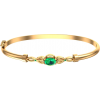Золотой жесткий браслет Тайна изумруда - Bracelets - $1,179.32  ~ £896.30