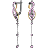 Серьги Фламинго с цепями - Earrings - $29.83 