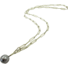 グレーパール＆チェーンネックレス/Dグレー - Necklaces - ¥8,400  ~ $74.63