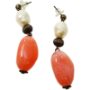 天然石風ピアス/ピンク - Earrings - ¥3,990  ~ $35.45