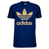 adidas Originals Trefoil Men's Casual Fashion T-Shirt Blue/Gold cx4774 - Shirts - $39.95 