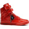 All Red Leather Supras Society - Buty wysokie - 
