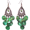green earrings - Aretes - 