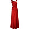 Cowl-Back Satin Long Gown - Dresses - $89.99 