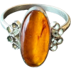 amber ring from Latvia 1900s - Obroči - 