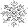 antique snowflake illustration - イラスト - 