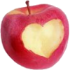 apple with heart bite <3 - Equipaje - 